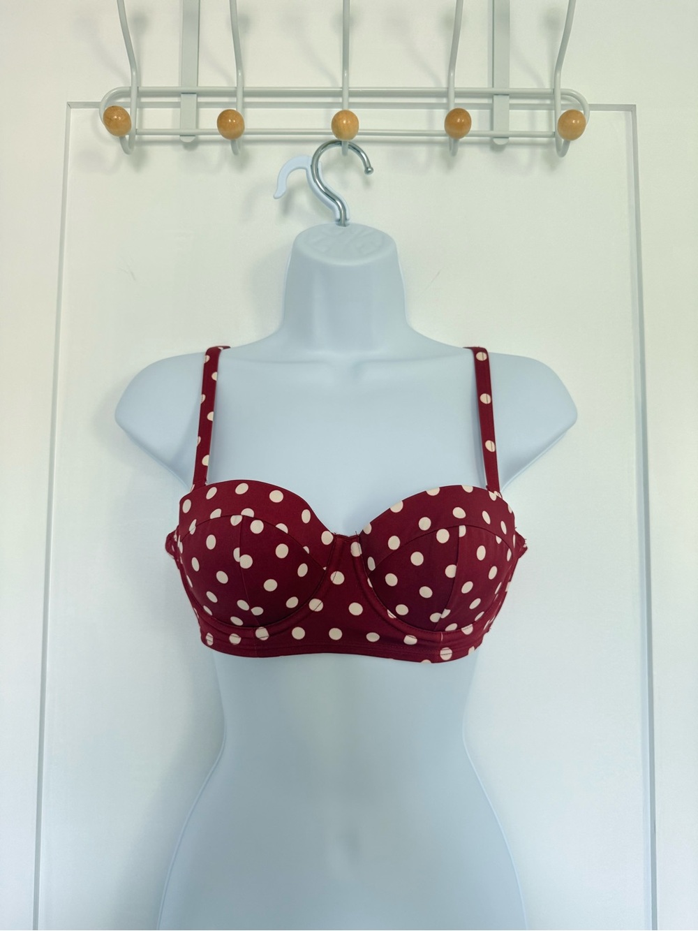 Adore Me Red Polka Dot Underwire Bra